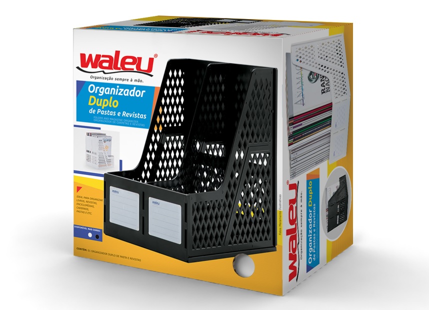 Porta Revistas e Livros Duplo Waleu Branco