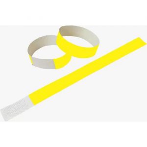 Pulseira Identificação Amarelo Fluorescente 100 Unidades