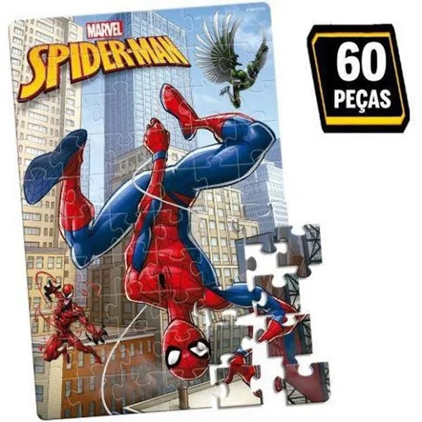 Kit Quebra Cabeça Dominó Jogo Memória Spiderman Homem Aranha