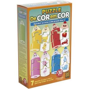 Quebra-Cabeça Puzzle de Cor em Cor 7x06 Peças - Grow 03956