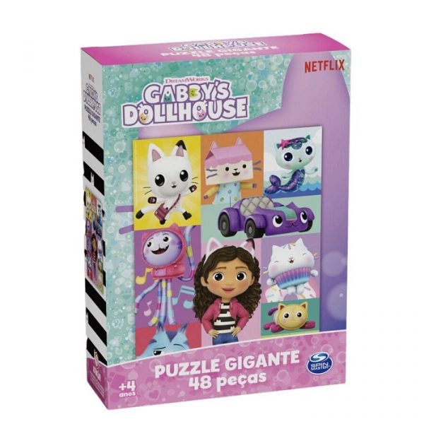 Quebra-Cabeça Puzzle Gabby's Dollhouse Gigante 48 Peças + 4 Anos Grow 04373