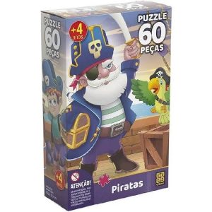 Quebra-Cabeça Puzzle Piratas 60 peças - Grow 03923