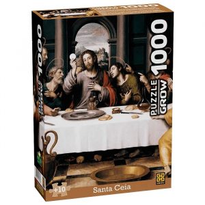 Quebra-Cabeça Puzzle Santa Ceia 1000 Peças + 10 Anos Grow 01393