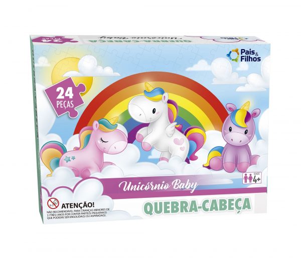 Quebra-Cabeça Unicórnio Baby 24 Peças - Pais & Filhos 2157