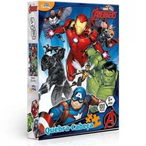 Quebra Cabeça Vingadores Avengers 100 Peças Toyster 8035