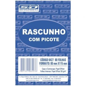 RASCUNHO SULFITE PICOTE 80X115 SAO DOMINGOS 80FLS 6427