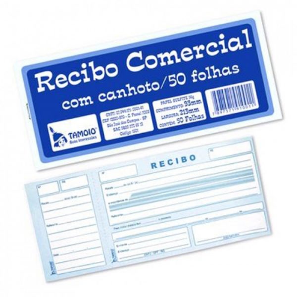 Recibo Comercial Com Canhoto 50Fls Tamoio C/20 Unidades
