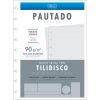 Refil Bloco Tilidisco Pautado Rayado 80Fls Soltas Cinza Tilibra 332674