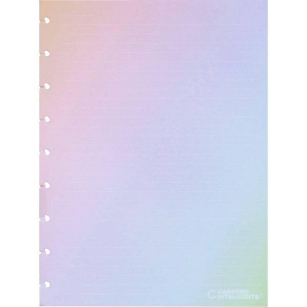 Refil Caderno Inteligente Rainbow Médio Pautado 120g 50 Folhas CIRM3025