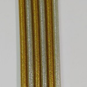 Refil Cola Quente Fina Prata e Dourada Glitter 06 Unidades