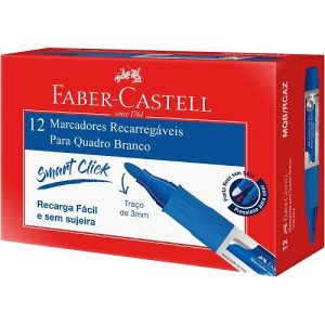 Refíl Quadro Branco Faber Castell Smart Click Azul C/12 Unidades SM/RFMIX