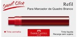 Refíl Quadro Branco Faber Castell Smart Click Vermelho SM/RFMIX