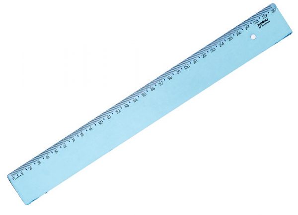 Regua 30cm New Line Acrilica Azul Waleu
