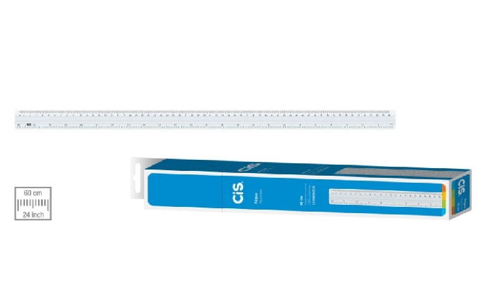 Régua De Alumínio Cis 60cm Com Graduação Em Polegada 44901 - Papelaria ...