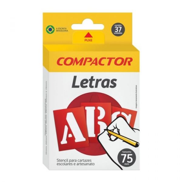 REGUA COMPACTOR NORMOGRAFO ABC 75MM 27 LETRAS 10 NUMEROS 111000