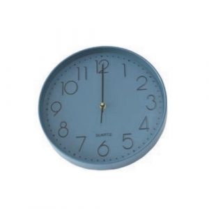 Relógio De Parede Kit Casa Redondo 30cm Azul 73812