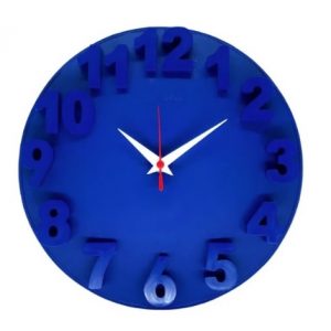 Relógio De Parede Plashome Delta 30cm Azul PHR001AZ
