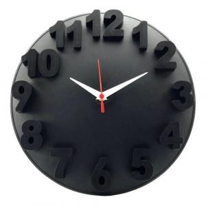 Relógio De Parede Plashome Delta 30cm Preto PHR001PT