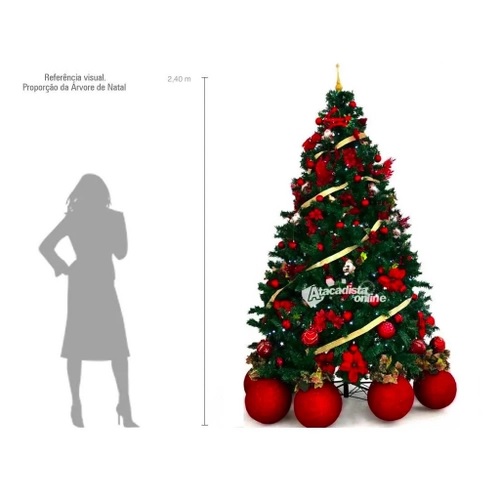 Árvore De Natal Luxo Imperial Noruega 210cm 1086 Galhos