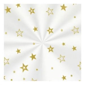 Saco Presente 10x14 Incolor Decorado Estrela dourada Cromus Avulso