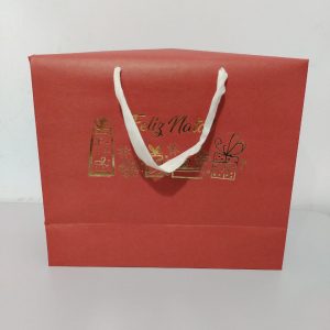 Sacola Presente Up Box Kraft Vermelho Feliz Natal M 3770