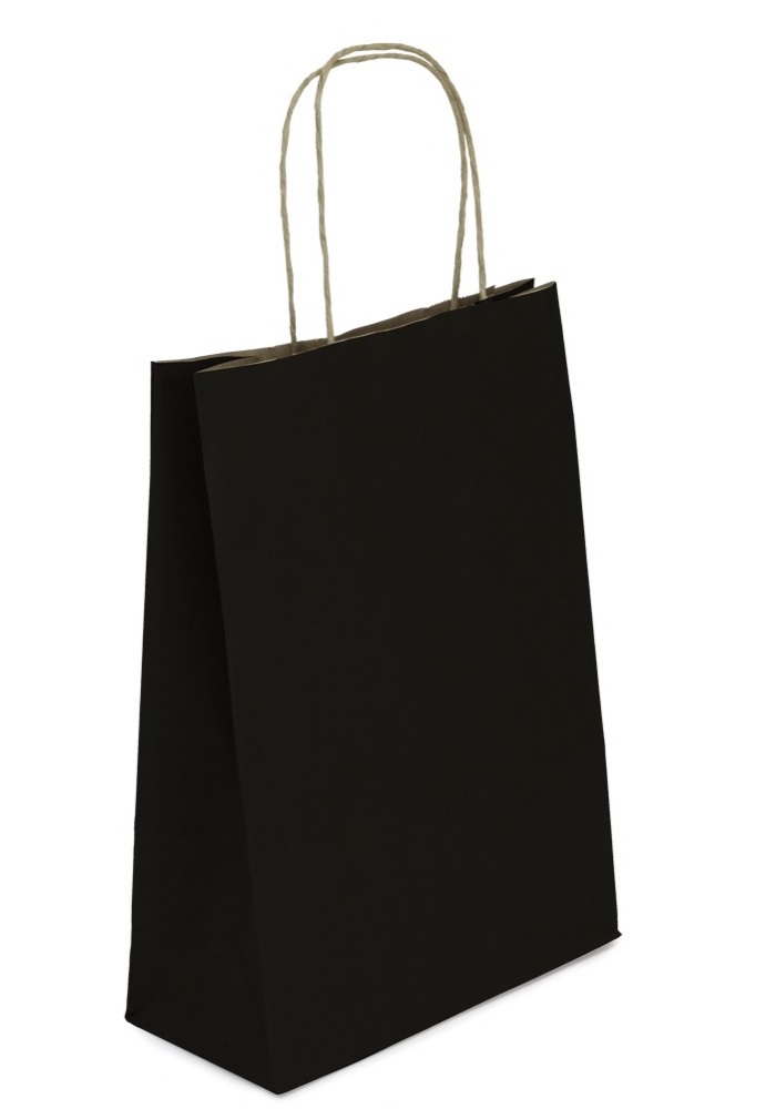 SACOLA PRESENTE UP BOX LISO PRETO 20X22X08 PP PCT50 2370