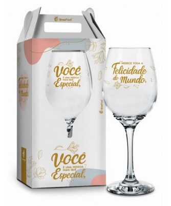 Taça De Vinho Windsor Pessoa Mais Que Especial 385ml Brasfoot 11448