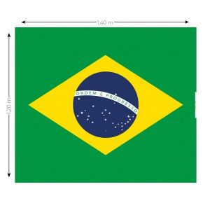 Tecido Estampado TNT Mewi Painel Bandeira Brasil Gigante - Copa do Mundo Bande