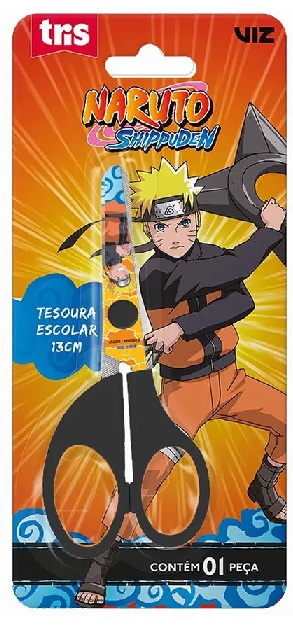 Tesoura Escolar Lâmina Decorada 13cm Naruto 610009 - Tris
