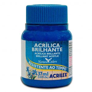 Tinta Acrilica Acrilex Brilhante Azul Tuequesa 501 37ml 03340