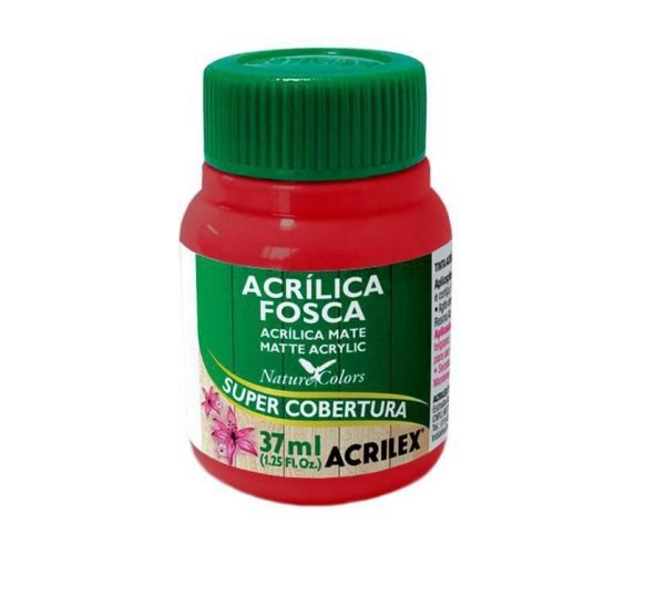 Tinta Acrilica Acrilex Fosca Vermelho Escarlate 508 37ml 03540