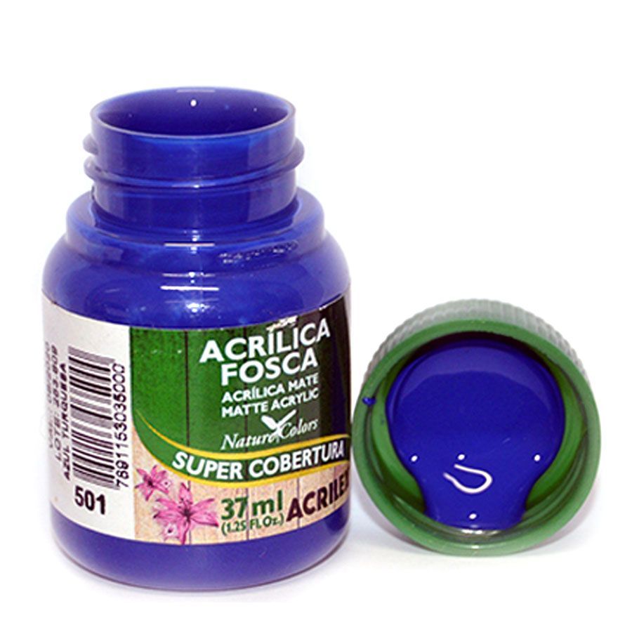 Tinta Acr Lica Fosca Azul Ml Acrilex Papelaria Criativa