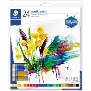 Tinta Acrilica Staedtler Acrylic Paints 24 Cores 8500C24