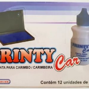 Tinta Carimbo Azul Printycar 40ml Carbrink C/ 12 Unidades 132
