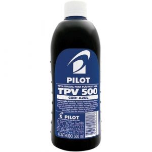 TINTA ESPECIAL PLASTICO E VINIL PILOT TPV500 AZUL 500ML