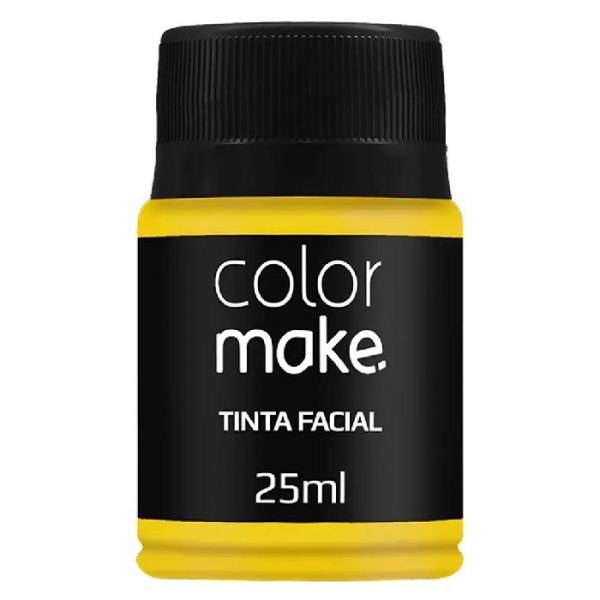 Tinta Facial Líquida 25ml Amarelo Colormake 1300