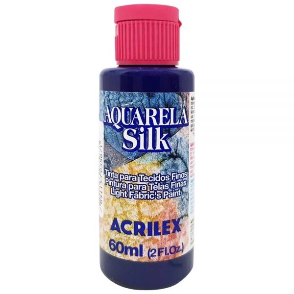Tinta p/ Tecido Acrilex Aquarela Silk 60ml Azul Turquesa 501