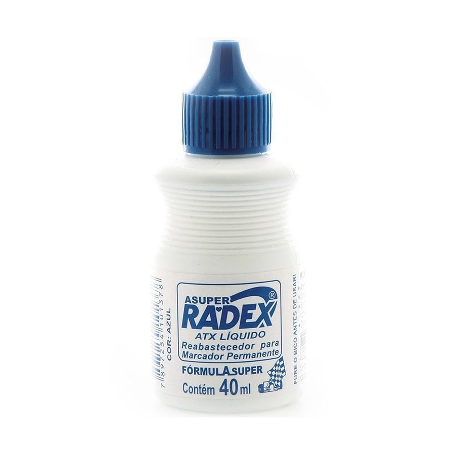 Tinta Pincel Marcador Permanente 40ml Azul Radex 211 C/12 Unidades