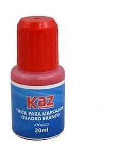 Tinta Pincel Quadro Branco 20ml Vermelho Kaz KZ204VM