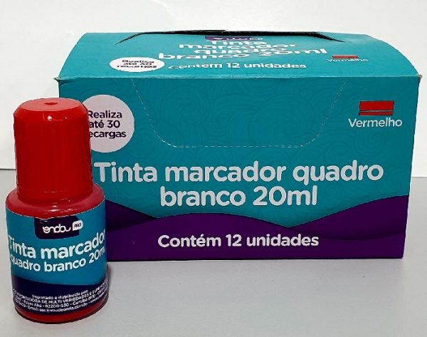 Tinta Pincel Quadro Branco 20ml Vermelho Onda 4918061