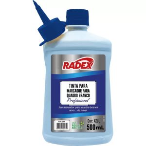 Tinta Reabastecedor Pincel Quadro Branco Azul 500ml Radex 0235