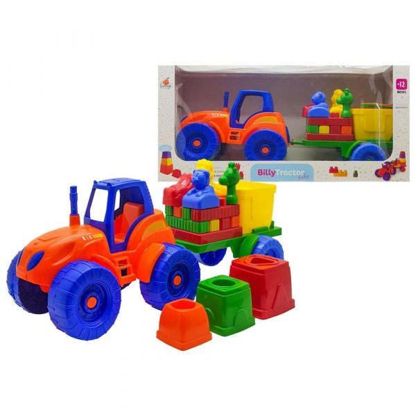 Trator Infantil De Montar Educativo Didático Lego Orange Toys 535