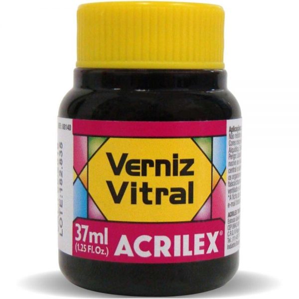Verniz Vitral Acrilex Rosa 37ml c/ 6 unidades
